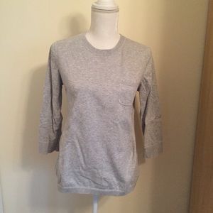Gray 100% cotton sweater - Talbots